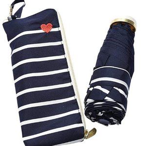Fold umbrella stripe heart